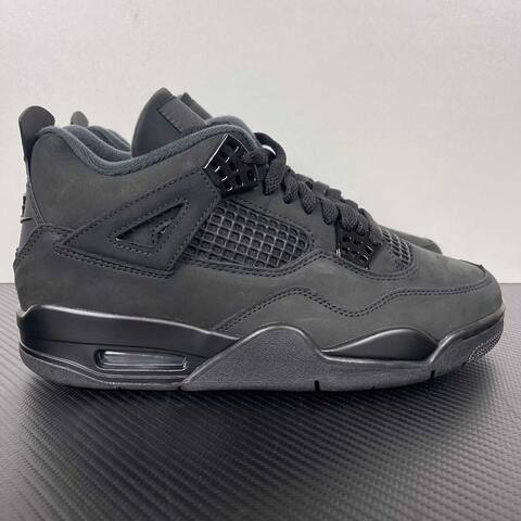 Jordan Air Jordan 4 Black Cat FV5029-010 Black Dark Grey Basketball Shoe (BS-87271)