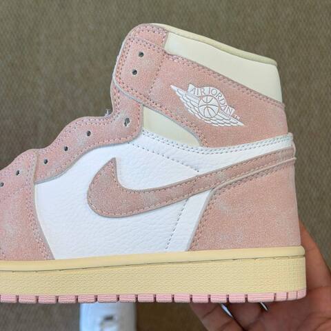 Jordan Air Jordan 1 High OG FD2596-600 White Pink Sail Cream EU 41 Basketball Shoe - Men's (BS-87218)