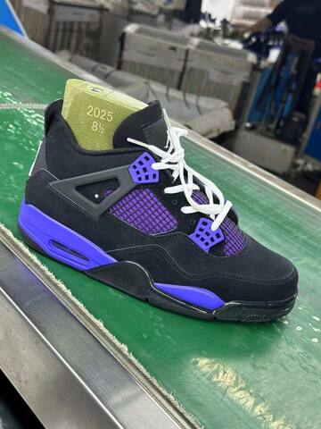 Jordan Air Jordan 4 Purple Thunder CT8527-018 Black Purple White US 8 5 Basketball Shoe (BS-87243)