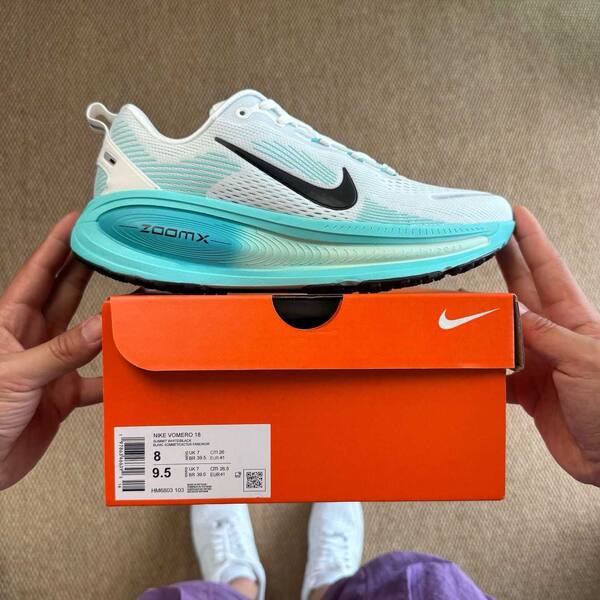 Nike Vomero 18 HM6803-103 Summit White/Black with mint aqua EU 39.5-41 running