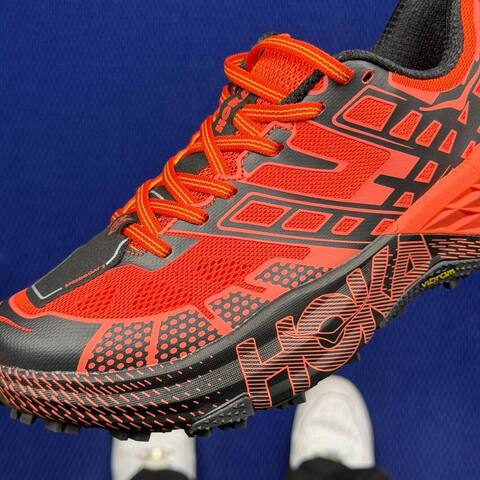 HOKA Speedgoat 2 Red Black Neon Green Trail Shoe Trail Running Sneakers (BS-86812)