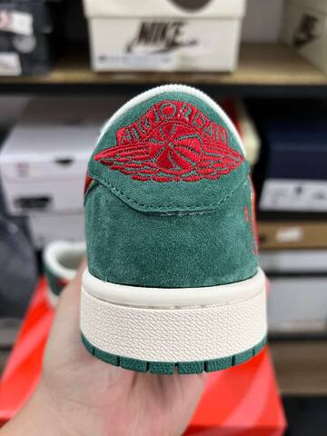 Jordan Air Jordan 1 Low Travis Scott CNY SD6867-119 Sail Green Red Yellow Sneaker (BS-87215)