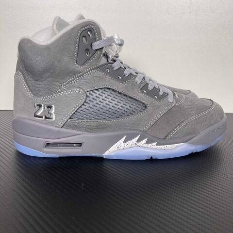 Jordan Air Jordan 5 Wolf Grey DD0587-002 Dark Grey Light Grey White Ice Blue Basketball Shoe (BS-87291)