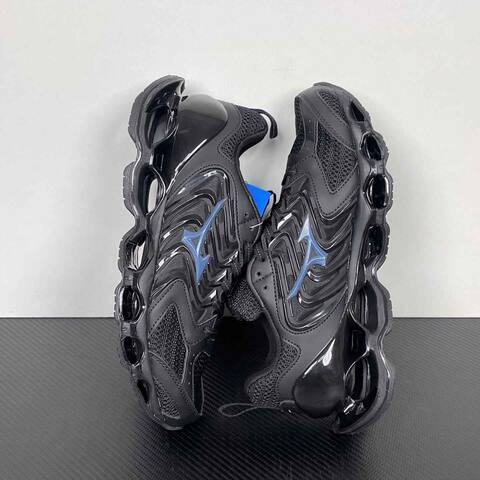 Mizuno Wave Prophecy LS Black Blue 270 9 Running Shoe Running Sneakers (BS-86780)