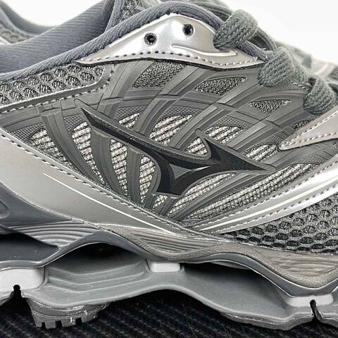 Mizuno Wave Prophecy LS A251103 Black Metallic Silver Dark Gray Running Shoe Running Sneakers (BS-86783)