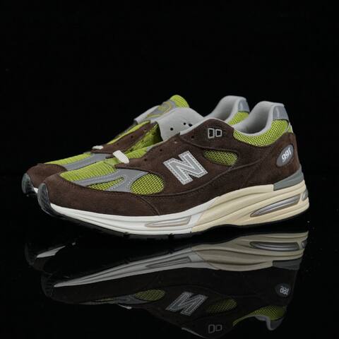 New Balance 991 V2 KITH x Danielle Cathari U991CK2 Brown Green Grey Cream White Sneaker (BS-87139)