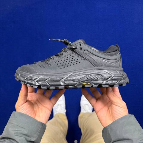 HOKA Tor Ultra 7 Black Dark Grey Trail Shoe Trail Running Sneakers (BS-86822)