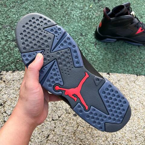 Jordan Air Jordan 6 Retro PRM II6558 001 Off Noir Pocante Red US 9 5 UK 8 5 BR 41 Cm 27 5 Basketball Shoe - Men's (BS-87297)