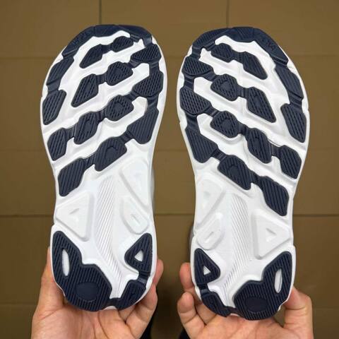 HOKA ONE ONE Clifton 9 White Black Pale Yellow Running Shoe Running Sneakers (BS-86872)