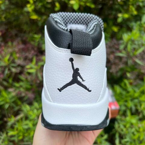Jordan Air Jordan 10 Retro HJ6779 104 White Black Light Steel Grey US 9 5 UK 8 5 BR 41 EUR 43 Cm 27 5 Basketball Shoe - Men's (BS-87068)