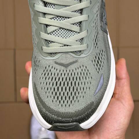 HOKA Bondi 9 Olive Green White Black Running Shoe Running Sneakers (BS-86912)
