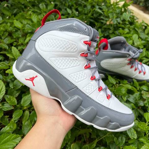 Jordan Air Jordan 9 Retro CT8019 162 White Fire Red Cool Grey EU 43 Basketball Shoe - Men's (BS-86736)