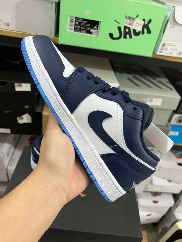 Jordan Air Jordan 1 Low 553558 404 Midnight Navy White University Blue EUR 40 Sneaker - Men's (BS-87152)