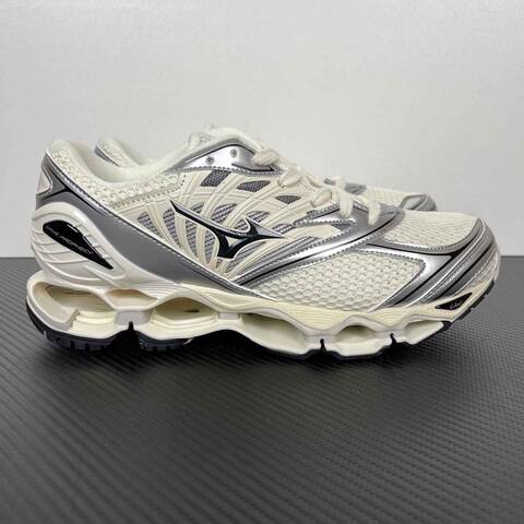 Mizuno Wave Prophecy LS D1 GA251101 Off White Silver Black Running Shoe Running Sneakers (BS-86784)
