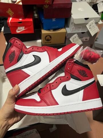 Jordan Air Jordan 1 OG White Red Black Basketball Shoe (BS-87188)