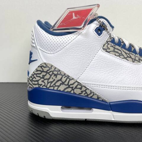 Jordan Air Jordan 3 True Blue 854262-106 White Blue Red Grey Basketball Shoe (BS-87338)