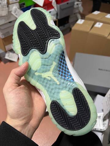 Jordan Air Jordan 11 Low Legend Blue White Black Blue Light Green Basketball Shoe (BS-87320)