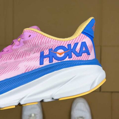HOKA Clifton 9 Pink Blue White Yellow Orange Running Shoe Running Sneakers (BS-86868)