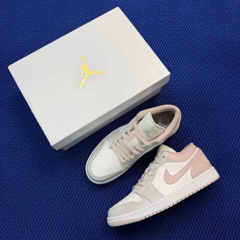 Jordan Air Jordan 1 Low DC0774-606 White Light Grey Light Pink Sneaker (BS-87155)