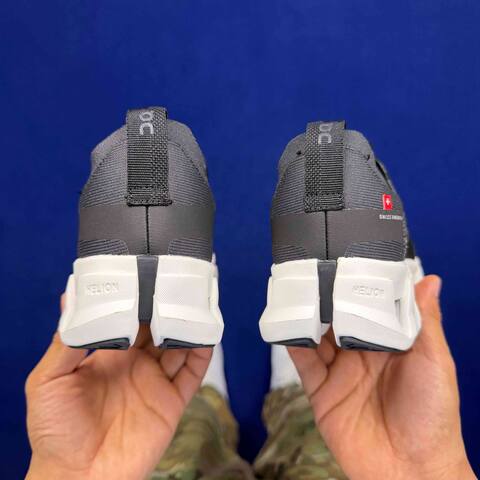 On Running Cloudswift 4 Dark Gray White Black 10 Running Shoe Running Sneakers (BS-86743)