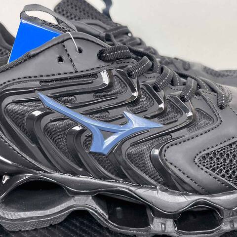 Mizuno Wave Prophecy LS Black Blue 270 9 Running Shoe Running Sneakers (BS-86780)