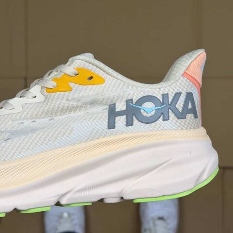 HOKA Clifton 9 White Beige Yellow Green Pink Running Shoe Running Sneakers (BS-86875)