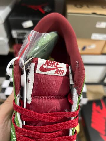 Jordan Air Jordan 1 Low Green Beige Red Cream Black Sneaker (BS-87217)