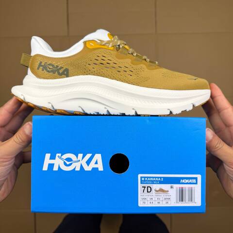 HOKA Kawana 2 Khaki White Yellow Running Shoe Running Sneakers (BS-86916)