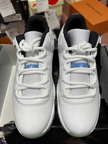 Jordan Air Jordan 11 Low Legend Blue White Black Blue Light Green Basketball Shoe (BS-87320)