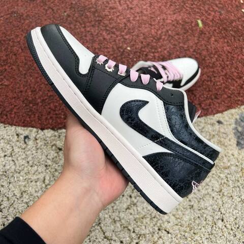 Jordan Air Jordan 1 Low II0595-001 Anthracite Iced Carmine Sail Black White Pink US 8 UK 7 BR 39 5 EUR 41 26cm Sneaker - Unisex (BS-87160)