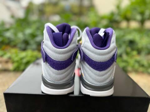 Jordan Air Jordan 8 305381-107 White Grey Yellow Purple Black Basketball Shoe (BS-87314)