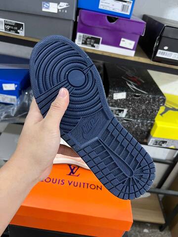 Jordan Air Jordan 1 Low Travis Scott x Doraemon x Louis Vuitton DZ2688-004 Sail Navy Blue White Sneaker (BS-87195)