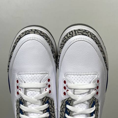 Jordan Air Jordan 3 True Blue 854262-106 White Blue Red Grey Basketball Shoe (BS-87338)