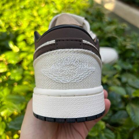 Jordan Air Jordan 1 Low PRM IB8058 110 Pale Ivory Baroque Brown Black EUR 40 Sneaker - Men's (BS-87219)