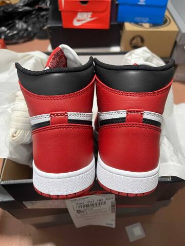 Jordan Air Jordan 1 OG White Red Black Basketball Shoe (BS-87188)