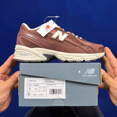 New Balance 740 U740TL2 Brown Cream Dark Grey EU 40 Training Shoe - Men's (BS-87081)