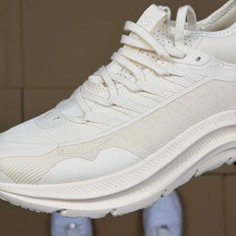HOKA ONE ONE Kawana Off White Cream Running Shoe Running Sneakers (BS-86895)