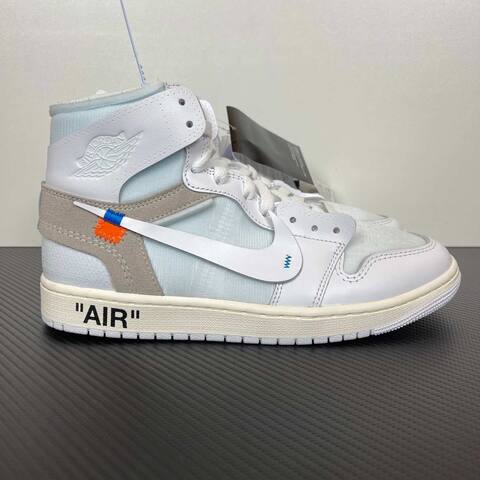 Jordan Air Jordan 1 Off White AA3834-100 White Red Black Basketball Shoe (BS-87146)
