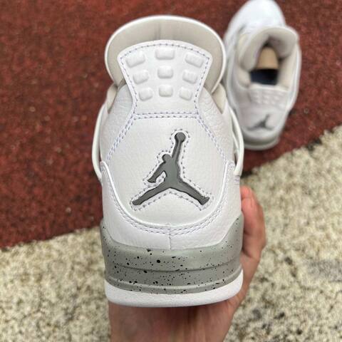 Jordan Air Jordan 4 CT8527-100 White Grey Black Basketball Shoe (BS-87257)
