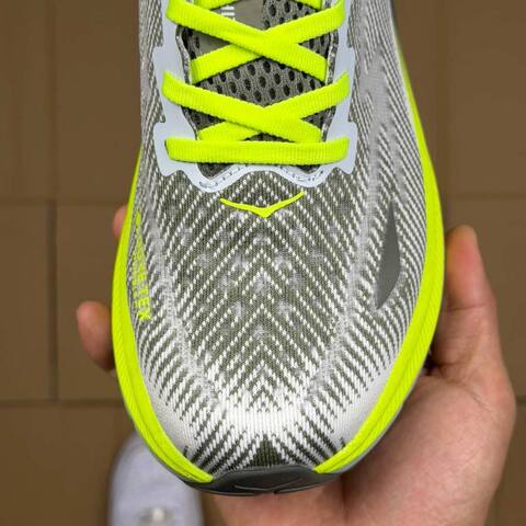HOKA Clifton 9 White Grey Neon Yellow Mint Green Running Shoe Running Sneakers (BS-86883)