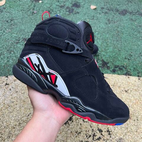 Jordan Air Jordan 8 Retro 305381 062 Black True Red White Blue US 8 UK 7 EUR 41 26cm Basketball Shoe - Men's (BS-87309)