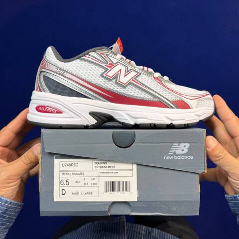 New Balance U740RD2 740 White Red Grey Black USA 6 5 UK 6 EUR 39 5 Training Shoe - Women's (BS-87100)