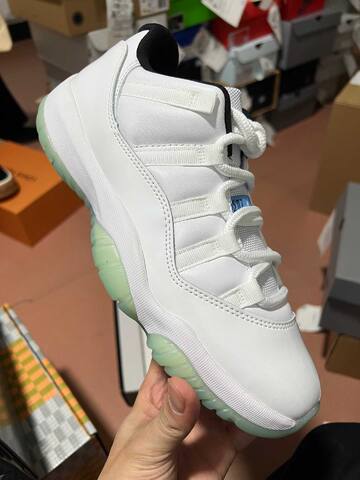 Jordan Air Jordan 11 Low Legend Blue White Black Blue Light Green Basketball Shoe (BS-87320)