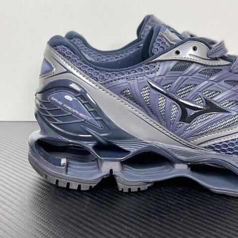 Mizuno Wave Prophecy LS D1d A251104 Navy Blue Silver Black Running Shoe Running Sneakers (BS-86782)