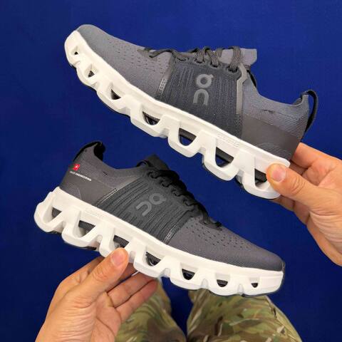 On Running Cloudswift 4 Dark Gray White Black 10 Running Shoe Running Sneakers (BS-86743)