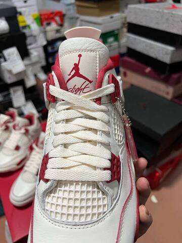 Jordan Air Jordan 4 Retro Valentines Day HV0823 108 Sail Sierra Red White Basketball Shoe (BS-87263)