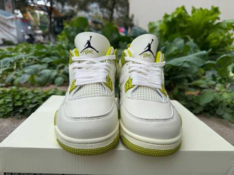 Jordan Air Jordan 4 J Balvin IW2872-700 Sail Bright Yellow Black Basketball Shoe (BS-87276)