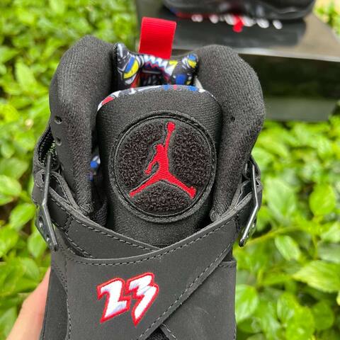 Jordan Air Jordan 8 Retro 305381-062 Black True Red White Gunmetal EUR 43 Basketball Shoe - Men's (BS-87312)