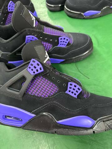 Jordan Air Jordan 4 Purple Thunder CT8527-018 Black Purple White US 8 5 Basketball Shoe (BS-87243)