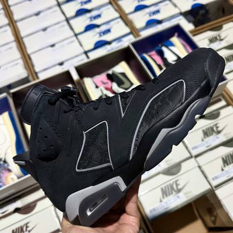 Jordan Air Jordan 6 Cap And Gown IR2266-010 Black Metallic Silver Basketball Shoe (BS-87299)